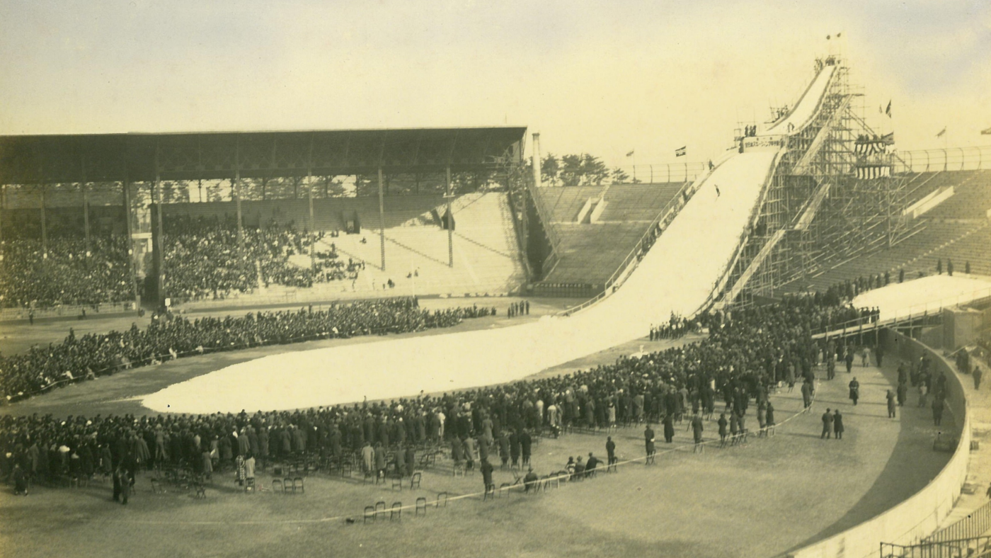 甲子園球場でのスキージャンプ大会＜1938年＞